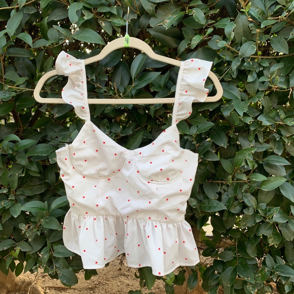 Polka dotted top